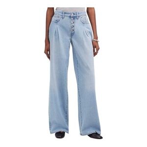 Madewell Blue Flare Wide Leg Jeans